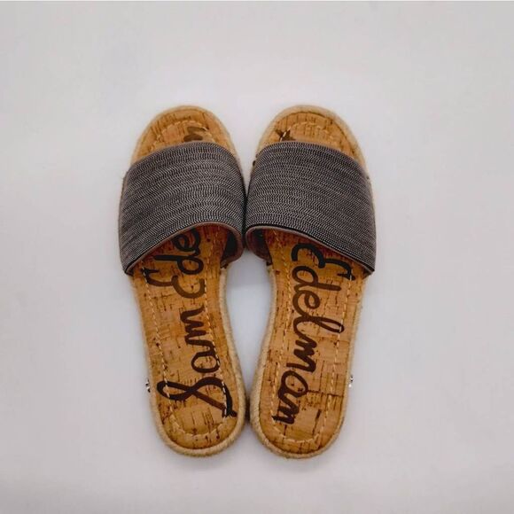 Sam Edelman Aluma Casual Slides Womens Size 6 M Grey Brown Designer Sandals - Picture 7 of 8